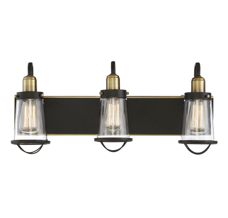 Savoy House - 8-1780-3-79 - Three Light Bath Bar - Lansing - English Bronze/Warm Brass