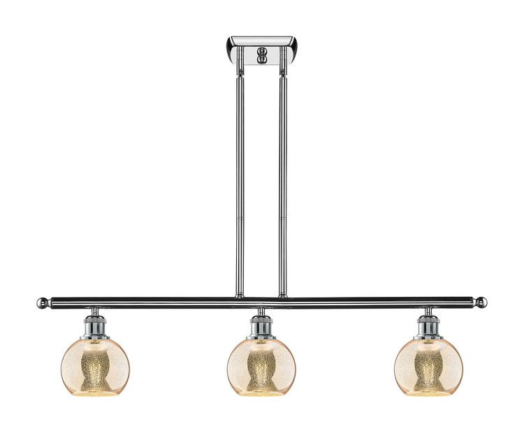 Innovations - 516-3I-PC-G128-6 - Three Light Island Pendant - Ballston - Polished Chrome