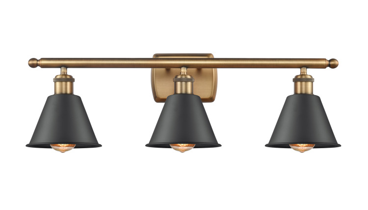 Innovations - 516-3W-BB-M8 - Three Light Bath Vanity - Ballston - Brushed Brass