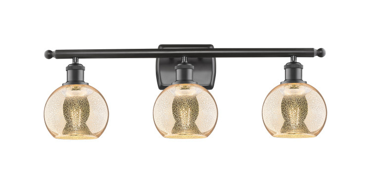 Innovations - 516-3W-OB-G128-6 - Three Light Bath Vanity - Ballston - Oil Rubbed Bronze