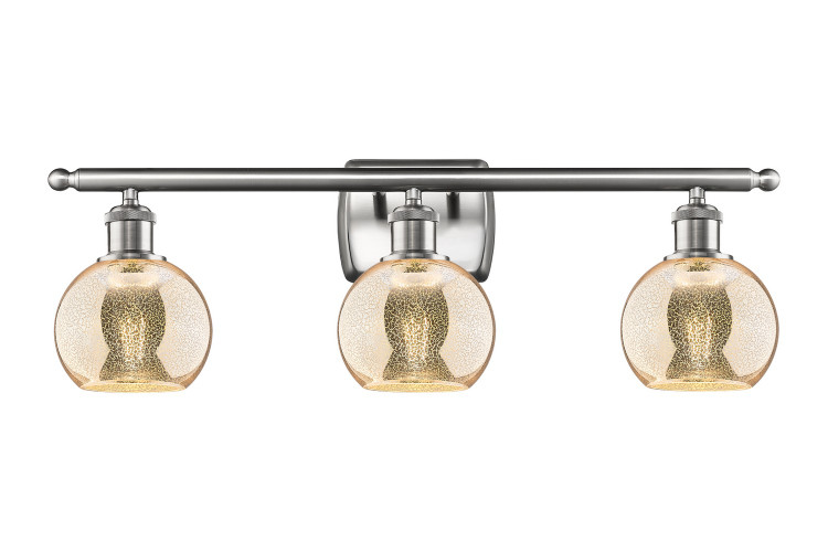 Innovations - 516-3W-SN-G128-6 - Three Light Bath Vanity - Ballston - Brushed Satin Nickel