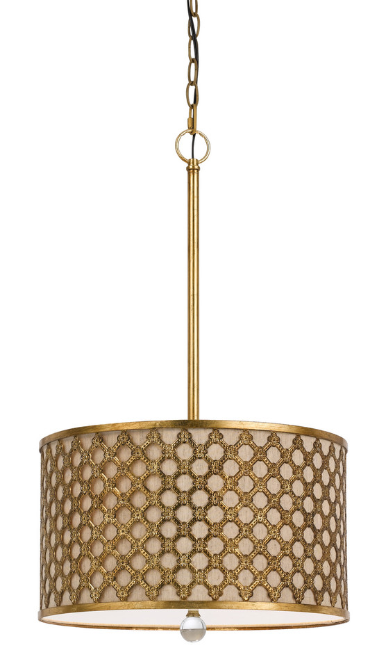 Cal Lighting - FX-3597-1P - Three Light Pendant - FARIVIEW - French Gold