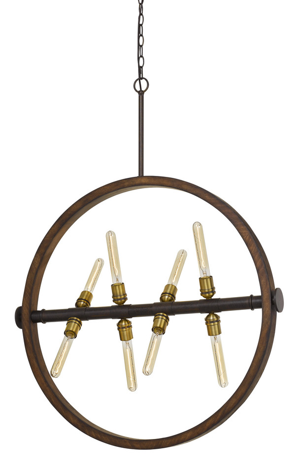 Cal Lighting - FX-3692-8 - Eight Light Chandelier - Teramo - Oak/Iron
