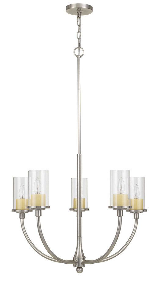 Cal Lighting - FX-3714-5 - Five Light Chandelier - Jervis - Brushed Steel