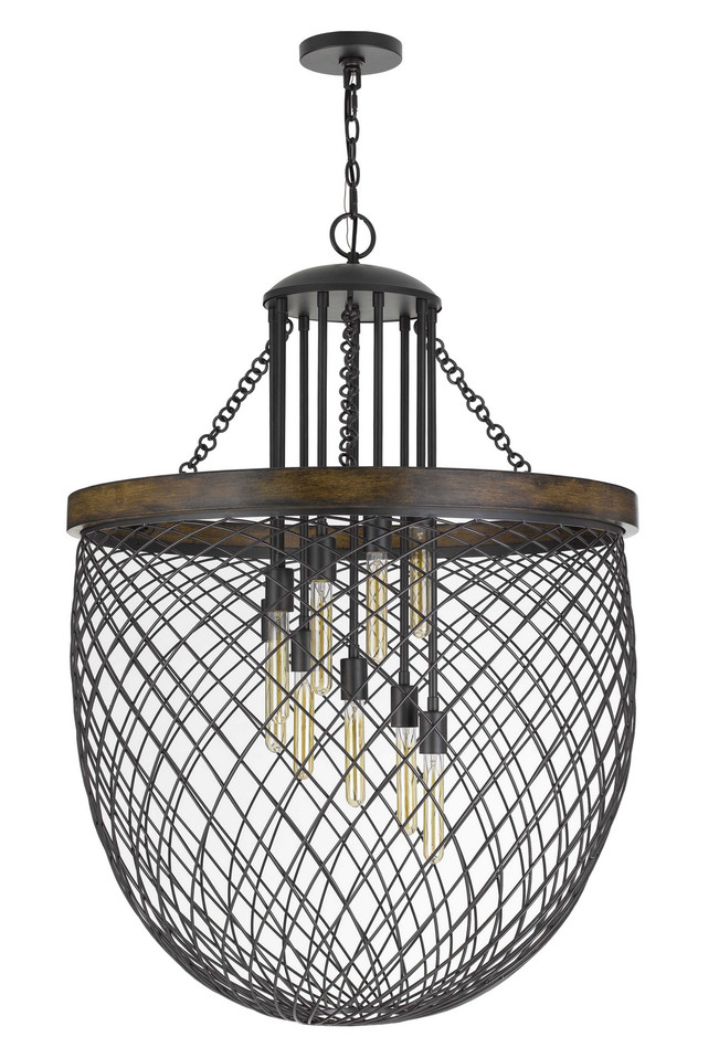 Cal Lighting - FX-3718-9 - Nine Light Chandelier - Marion - Bronze/Wood