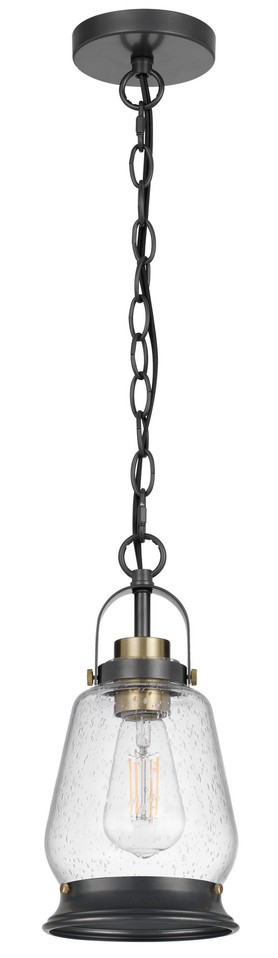 Cal Lighting - FX-3824-1 - One Light Pendant - Kavala - Black/Antique Brass