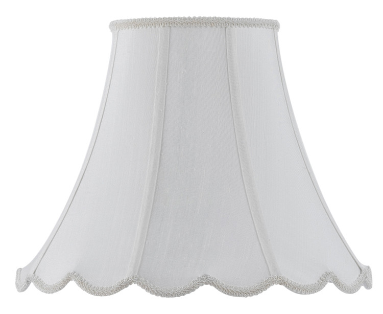 Cal Lighting - SH-8105/16-WH - Shade - PIPED SCALLOP BELL - White