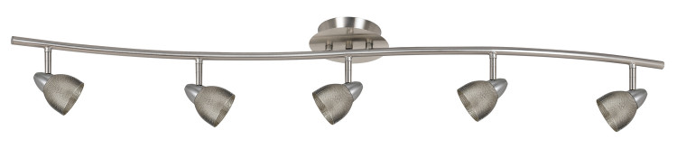 Cal Lighting - SL-954-5-BS/MBS - Five Light Pendant - Serpentine - Brushed Steel