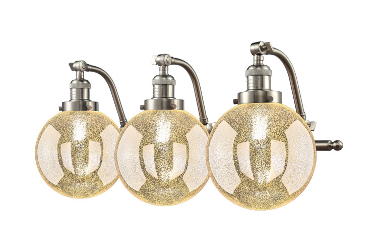 Innovations - 515-3W-SN-G208-8 - Three Light Bath Vanity - Franklin Restoration - Brushed Satin Nickel