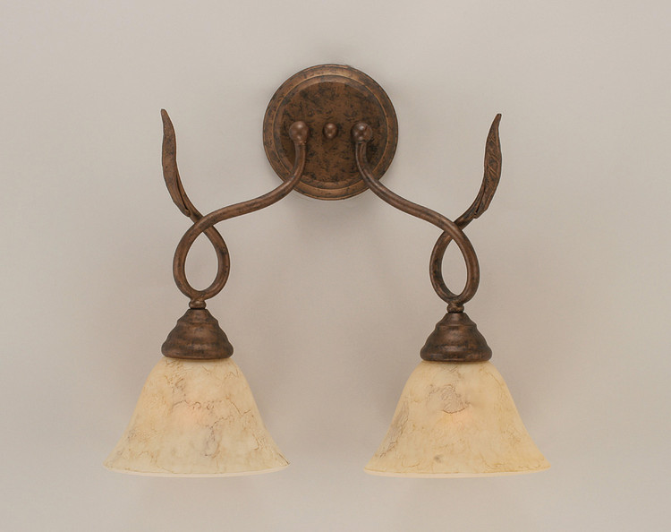 Toltec Lighting - 110-BRZ-508 - Two Light Wall Sconce - Leaf - Bronze