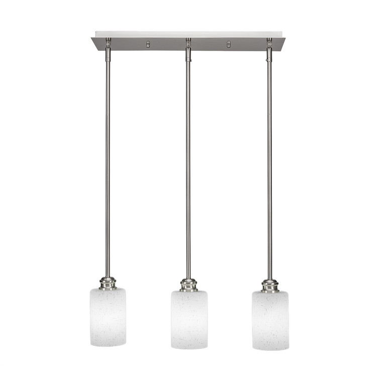 Toltec Lighting - 1153-BN-310 - Three Light Linear Pendalier - Edge - Brushed Nickel