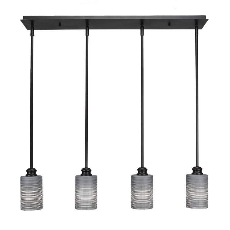 Toltec Lighting - 1156-ES-4062 - Four Light Linear Pendalier - Edge - Espresso