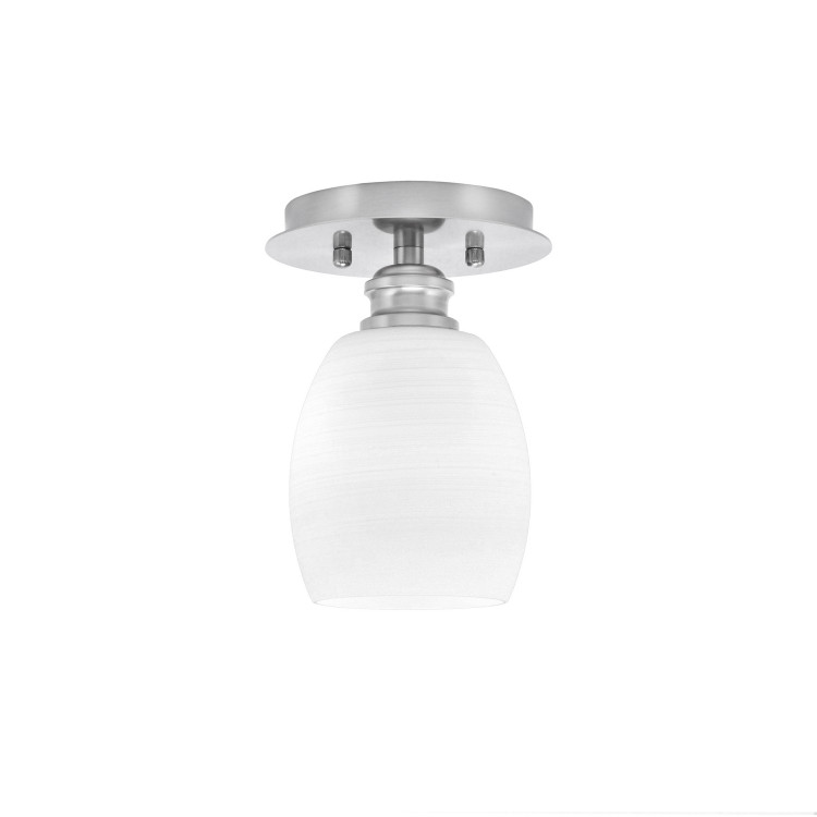 Toltec Lighting - 1160-BN-615 - One Light Semi-Flush Mount - Edge - Brushed Nickel