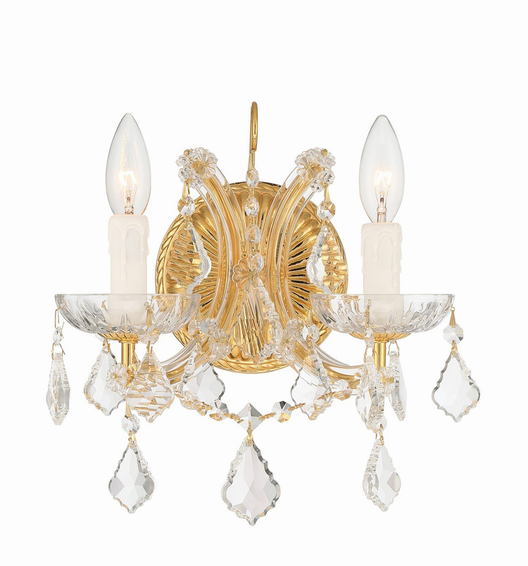 Crystorama - 4472-GD-CL-S - Two Light Wall Sconce - Maria Theresa - Gold Crystorama - 4472-GD-CL-S - Two Light Wall Sconce - Maria Theresa - Gold