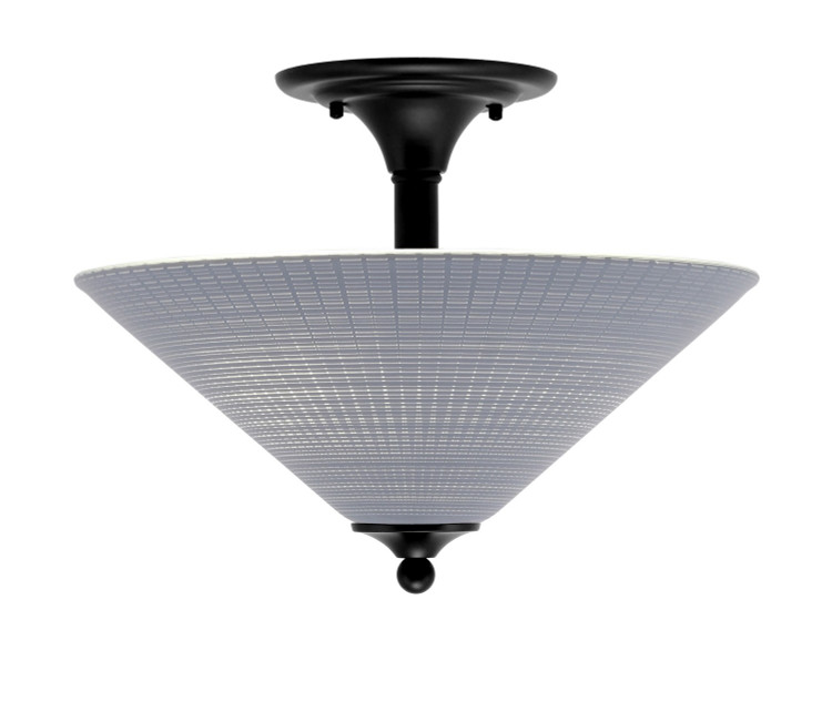 Toltec Lighting - 121-MB-4012 - Two Light Semi-Flush Mount - Semi-Flushes - Matte Black