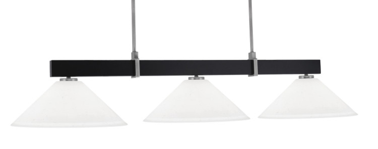 Toltec Lighting - 1253-MBGP-318 - Three Light Billiard/Island - Wellington - Matte Black & Graphite