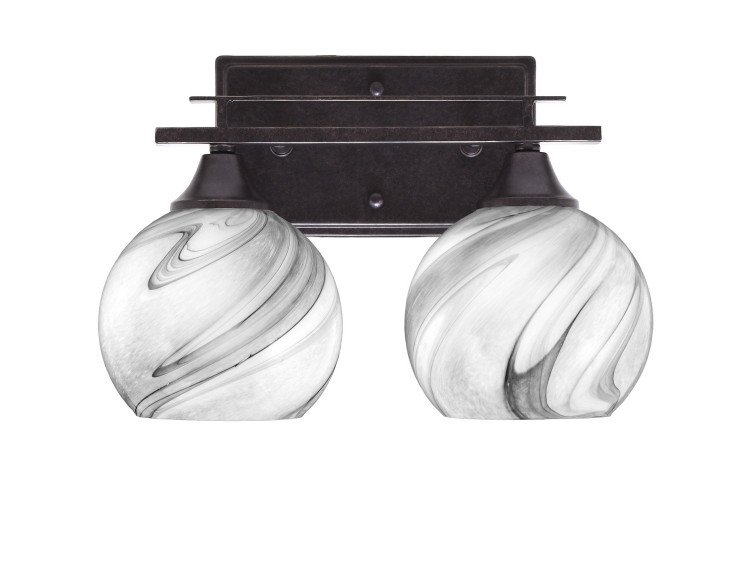 Toltec Lighting - 132-DG-4109 - Two Light Bathroom Lighting - Uptowne - Dark Granite