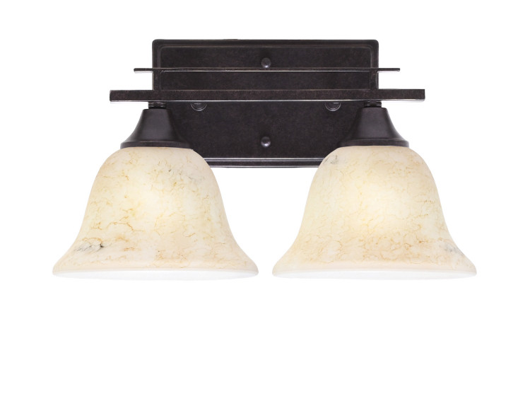 Toltec Lighting - 132-DG-508 - Two Light Bath Bar - Uptowne - Dark Granite
