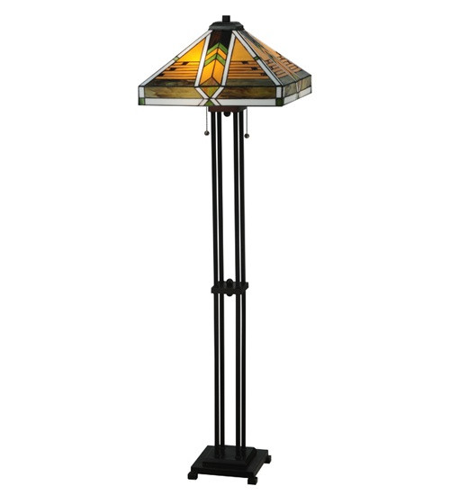 Meyda Tiffany - 130751 - Floor Lamp - Abilene - Mahogany Bronze