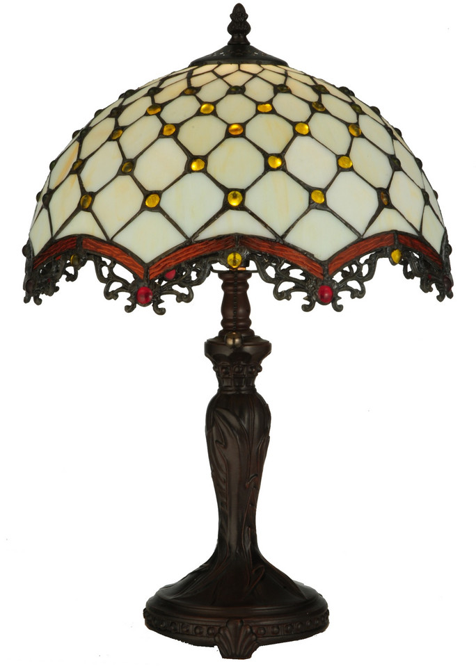 Meyda Tiffany - 130761 - One Light Table Lamp - Jeweled Katherine - Mahogany Bronze Meyda Tiffany - 130761 - One Light Table Lamp - Jeweled Katherine - Mahogany Bronze