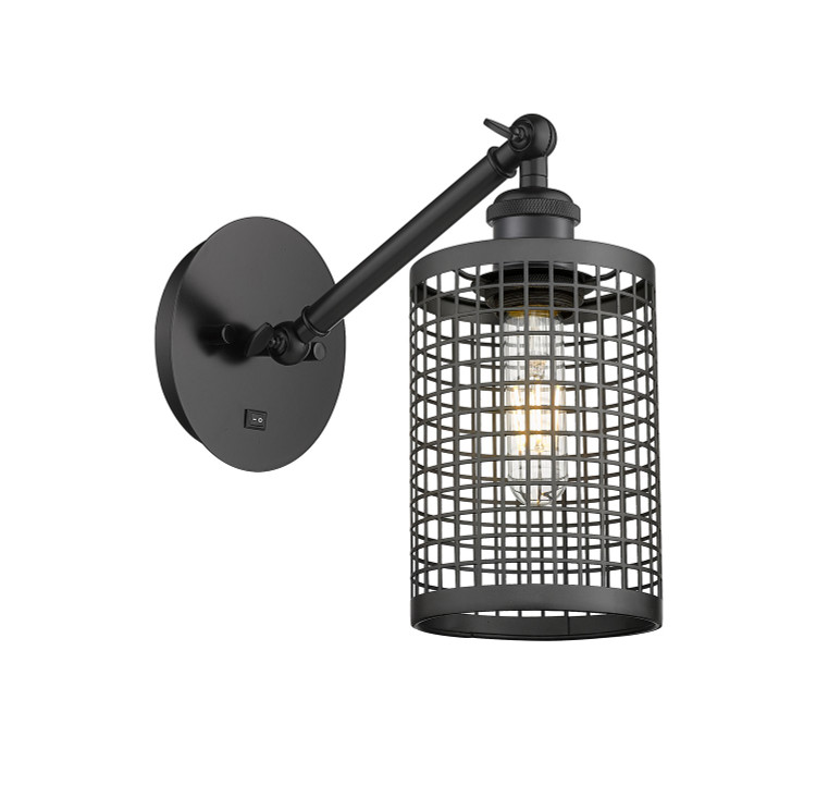 Innovations - 317-1W-BK-M18-BK - LED Wall Sconce - Downtown Urban - Matte Black