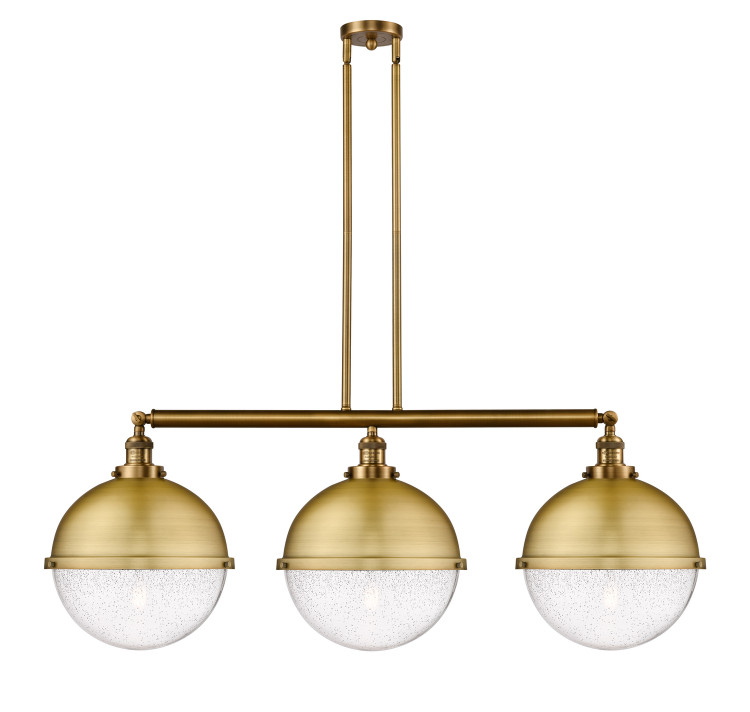Innovations - 213-BB-HFS-124-BB - Three Light Island Pendant - Franklin Restoration - Brushed Brass