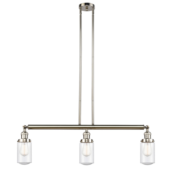 Innovations - 213-PN-G314 - Three Light Island Pendant - Franklin Restoration - Polished Nickel