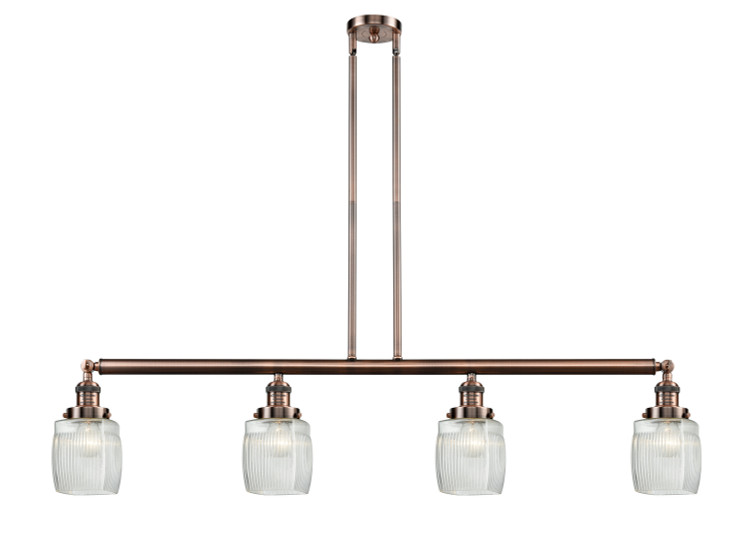Innovations - 214-AC-G302-LED - LED Island Pendant - Franklin Restoration - Antique Copper