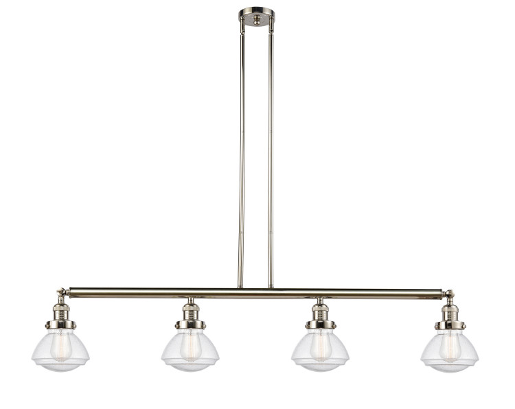 Innovations - 214-PN-G324 - Four Light Island Pendant - Franklin Restoration - Polished Nickel