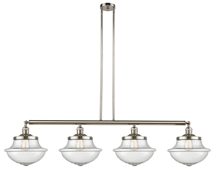Innovations - 214-PN-G544 - Four Light Island Pendant - Franklin Restoration - Polished Nickel