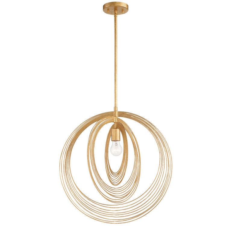 Crystorama - DOR-B7711-RG - One Light Pendant - Doral - Renaissance Gold Crystorama - DOR-B7711-RG - One Light Pendant - Doral - Renaissance Gold
