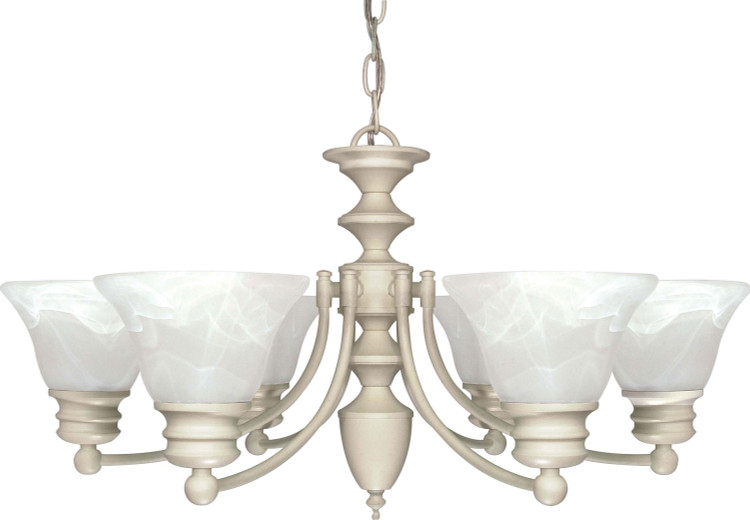 Nuvo Lighting - 60-359 - Six Light Chandelier - Empire - Textured White