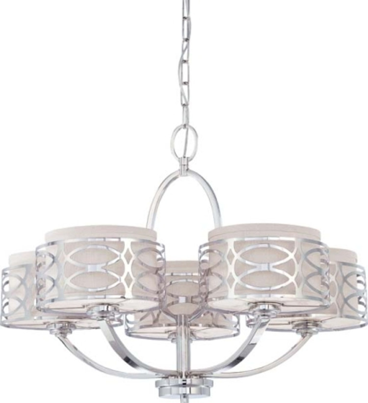 Nuvo Lighting - 60-4625 - Five Light Chandelier - Harlow - Polished Nickel