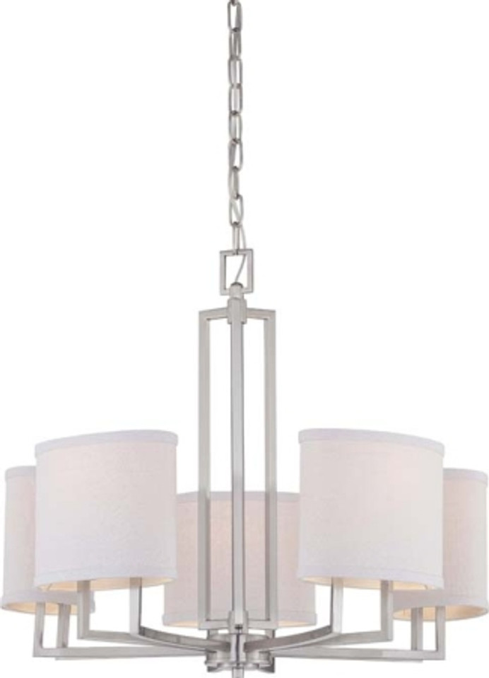 Nuvo Lighting - 60-4755 - Five Light Chandelier - Gemini - Brushed Nickel