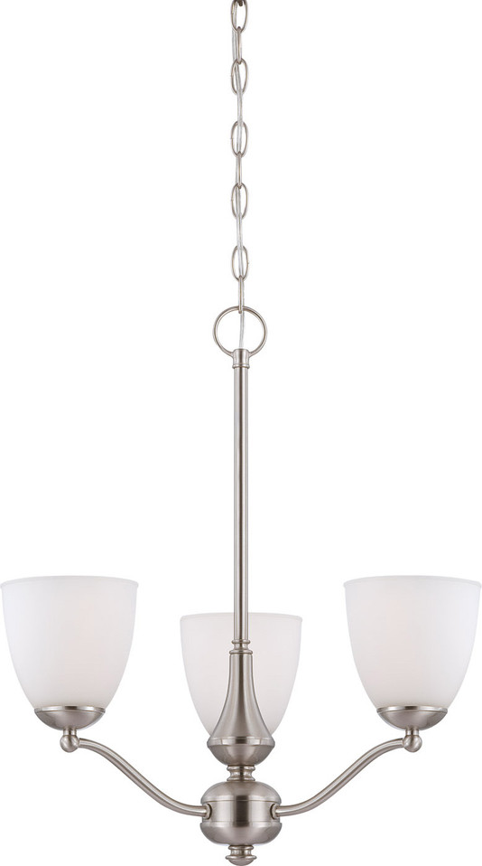 Nuvo Lighting - 60-5036 - Three Light Chandelier - Patton - Brushed Nickel