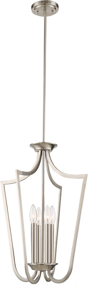 Nuvo Lighting - 60-5876 - Four Light Pendant - Laguna - Brushed Nickel Nuvo Lighting - 60-5876 - Four Light Pendant - Laguna - Brushed Nickel
