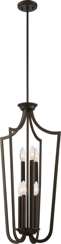 Nuvo Lighting - 60-5977 - Six Light Pendant - Laguna - Forest Bronze