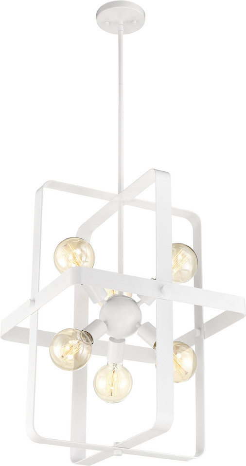 Nuvo Lighting - 60-6723 - Six Light Foyer Pendant - Prana - White