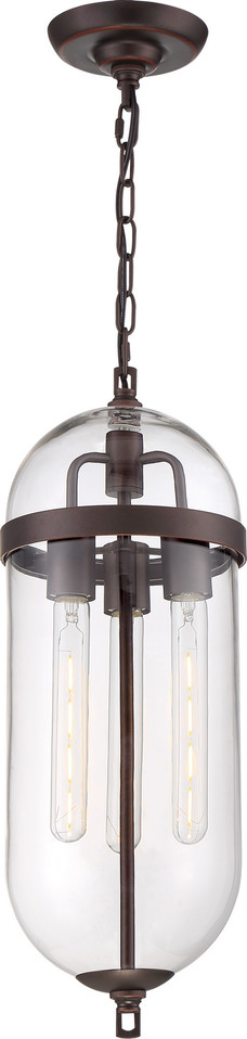 Nuvo Lighting - 60-6923 - Three Light Pendant - Fathom - Mahogany Bronze / Clear Glass Nuvo Lighting - 60-6923 - Three Light Pendant - Fathom - Mahogany Bronze / Clear Glass