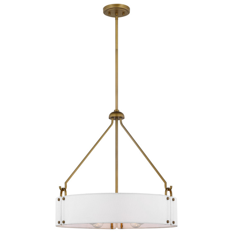 Nuvo Lighting - 60-7691 - Four Light Pendant - Halter - Natural Brass