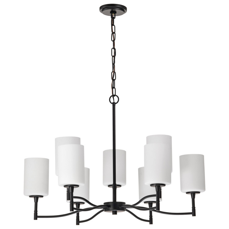 Nuvo Lighting - 60-8219 - Nine Light Chandelier - Liam - Matte Black