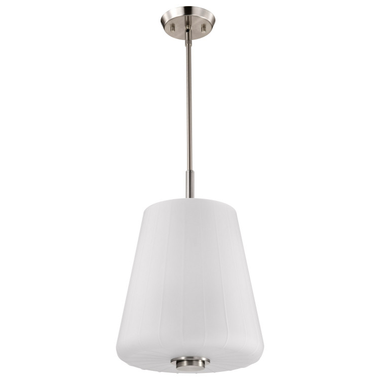 Nuvo Lighting - 60-8228 - Three Light Pendant - Lune - Brushed Nickel