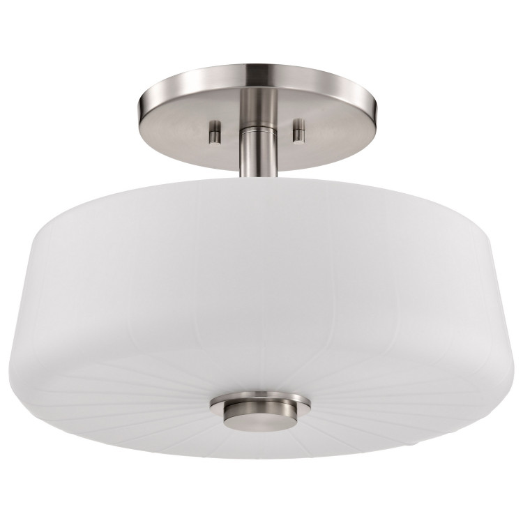 Nuvo Lighting - 60-8229 - Three Light Semi-Flush Mount - Lune - Brushed Nickel