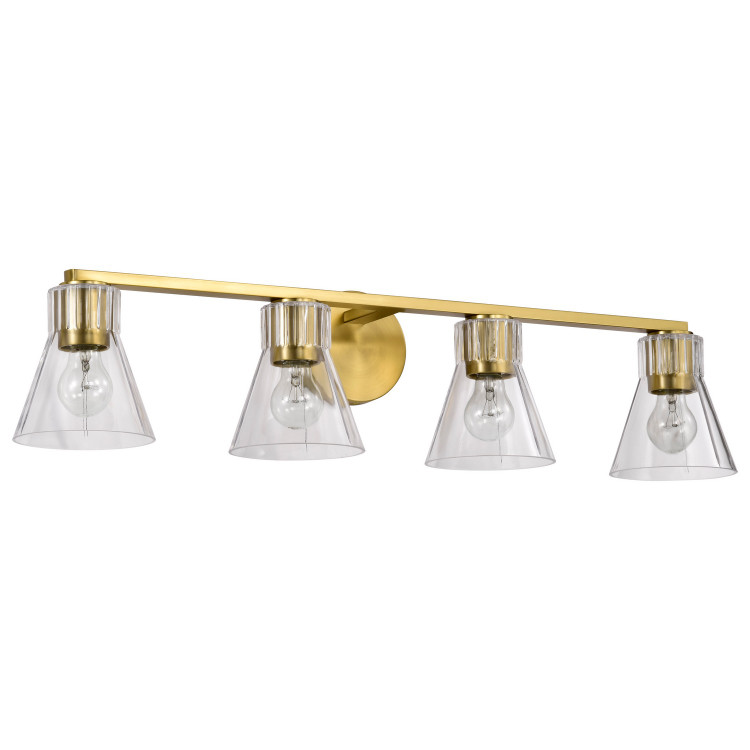 Nuvo Lighting - 60-8344 - Four Light Vanity - Gianna - Vintage Brass