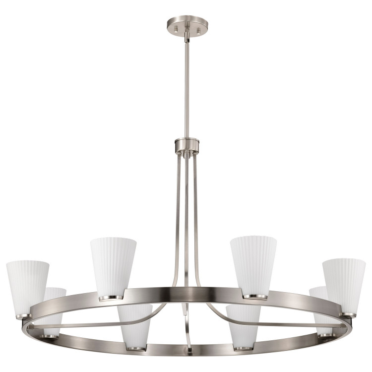 Nuvo Lighting - 60-8739 - Eight Light Chandelier - Royale - Brushed Nickel Nuvo Lighting - 60-8739 - Eight Light Chandelier - Royale - Brushed Nickel