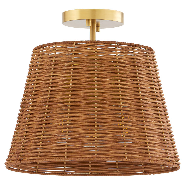 Quorum - 2893-13-80 - Three Light Semi Flush Mount - Robinson - Aged Brass