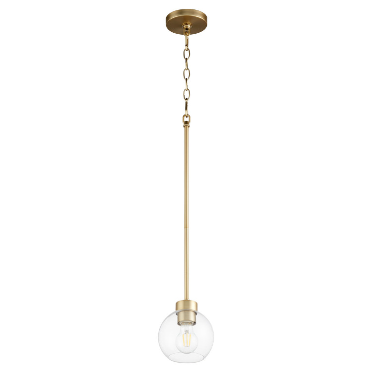 Quorum - 3317-80 - One Light Pendant - Volán - Aged Brass