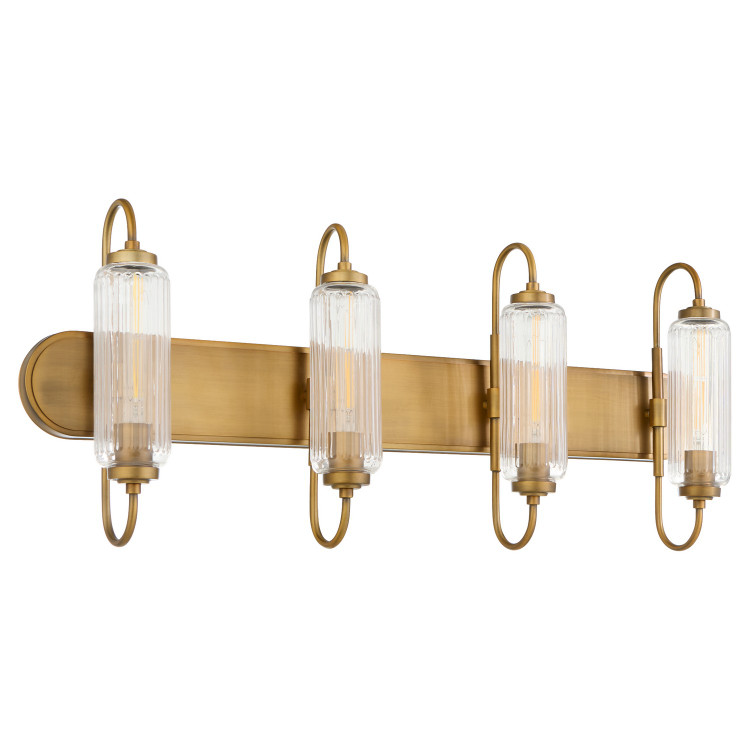 Quorum - 5015-4-47 - Four Light Vanity - Whitmire - Brushed Brass Quorum - 5015-4-47 - Four Light Vanity - Whitmire - Brushed Brass
