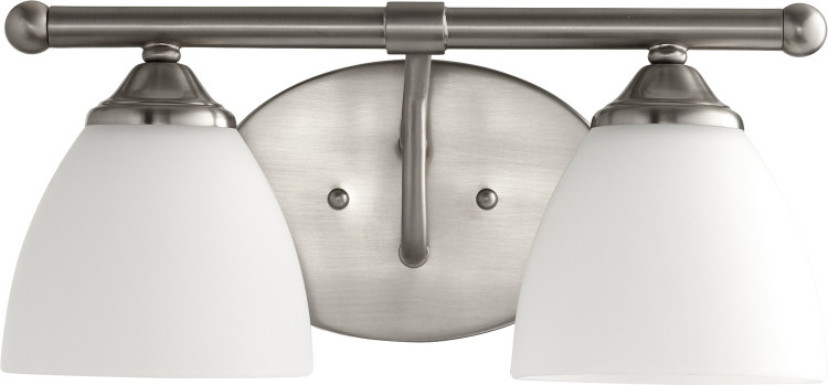 Quorum - 5150-2-65 - Two Light Vanity - Brooks - Satin Nickel|Satin Opal