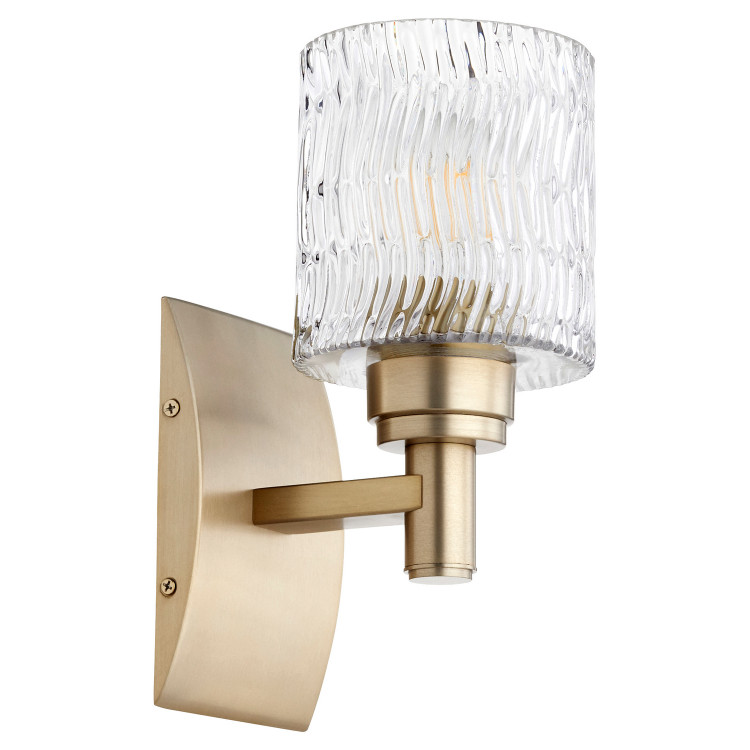 Quorum - 5184-1-80 - One Light Wall Mount - Stadium - Aged Brass Quorum - 5184-1-80 - One Light Wall Mount - Stadium - Aged Brass